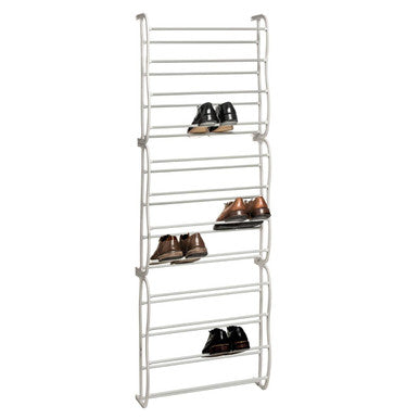 Tavia Over Door Cream 12 Tier Shoe Rack - Luxe Home Essentials