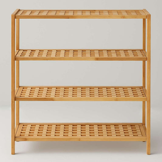 Parker Walnut Wood Bathe Four Tier Shoe - Luxe Home Essentials