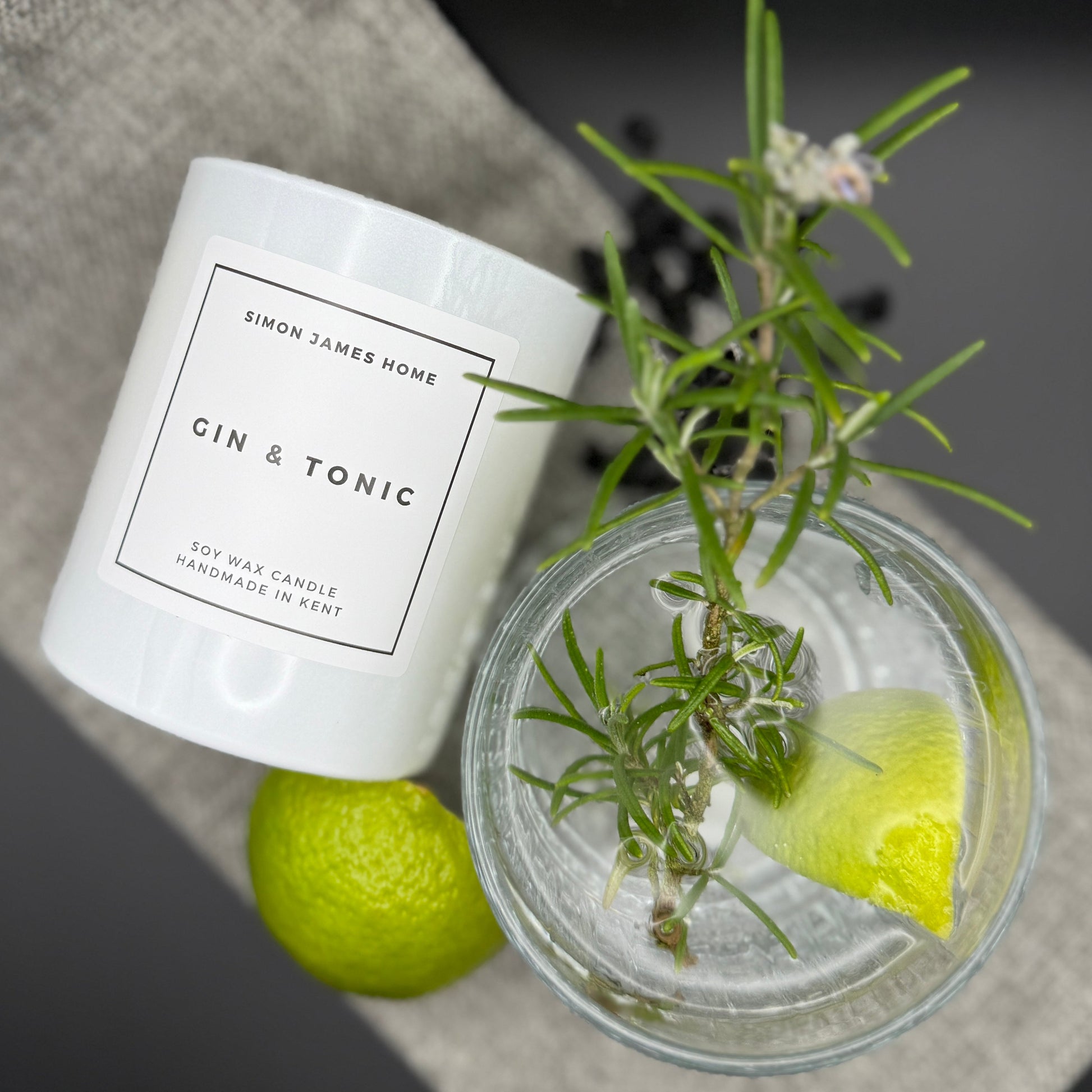 Gin & Tonic Handmade Soy Wax Candle - Luxe Home Essentials