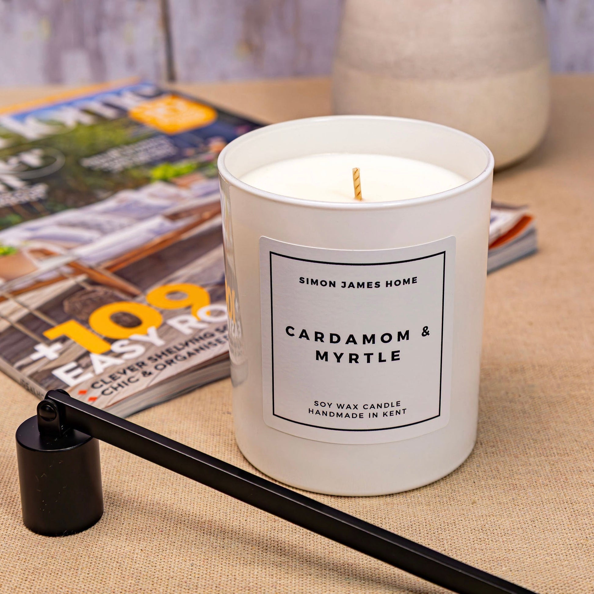 Cardamom & Myrtle Handmade Soy Wax Candle Simon James Home