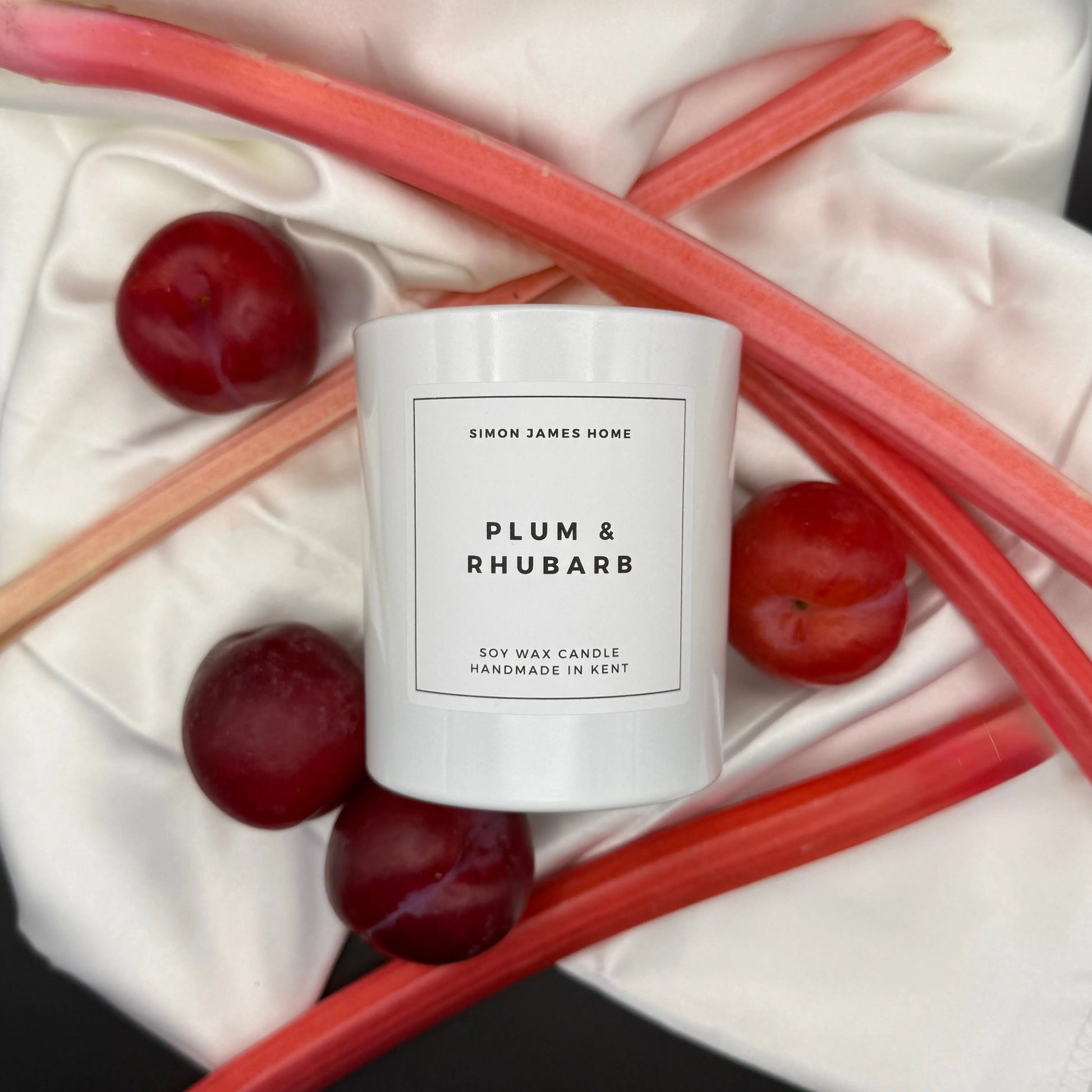 Plum & Rhubarb Handmade Soy Wax Candle Simon James Home