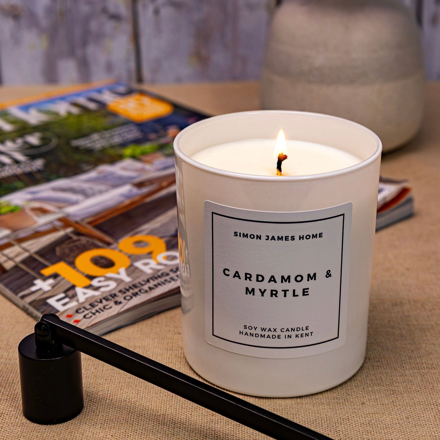 Cardamom & Myrtle Handmade Soy Wax Candle Simon James Home