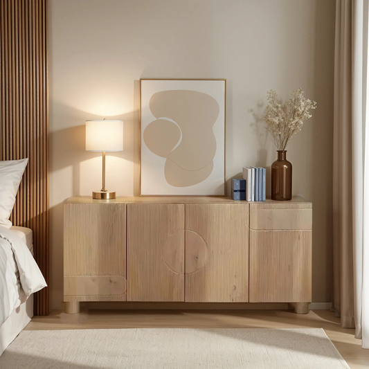 Ajmer Solid Wooden Extra Large Sideboard Verty Furniture