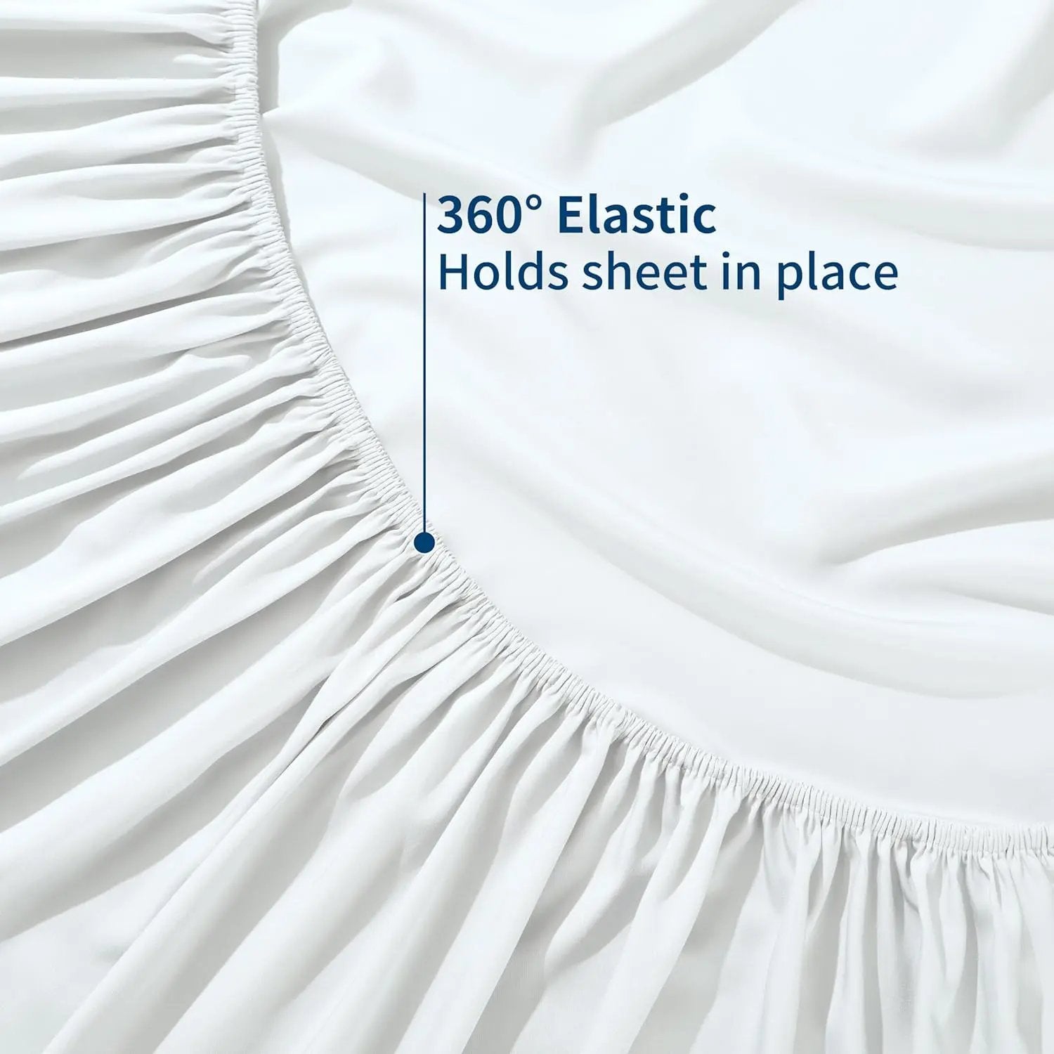 Bamboo Fitted Sheet in White (UK Standard) Euphoric Bedding