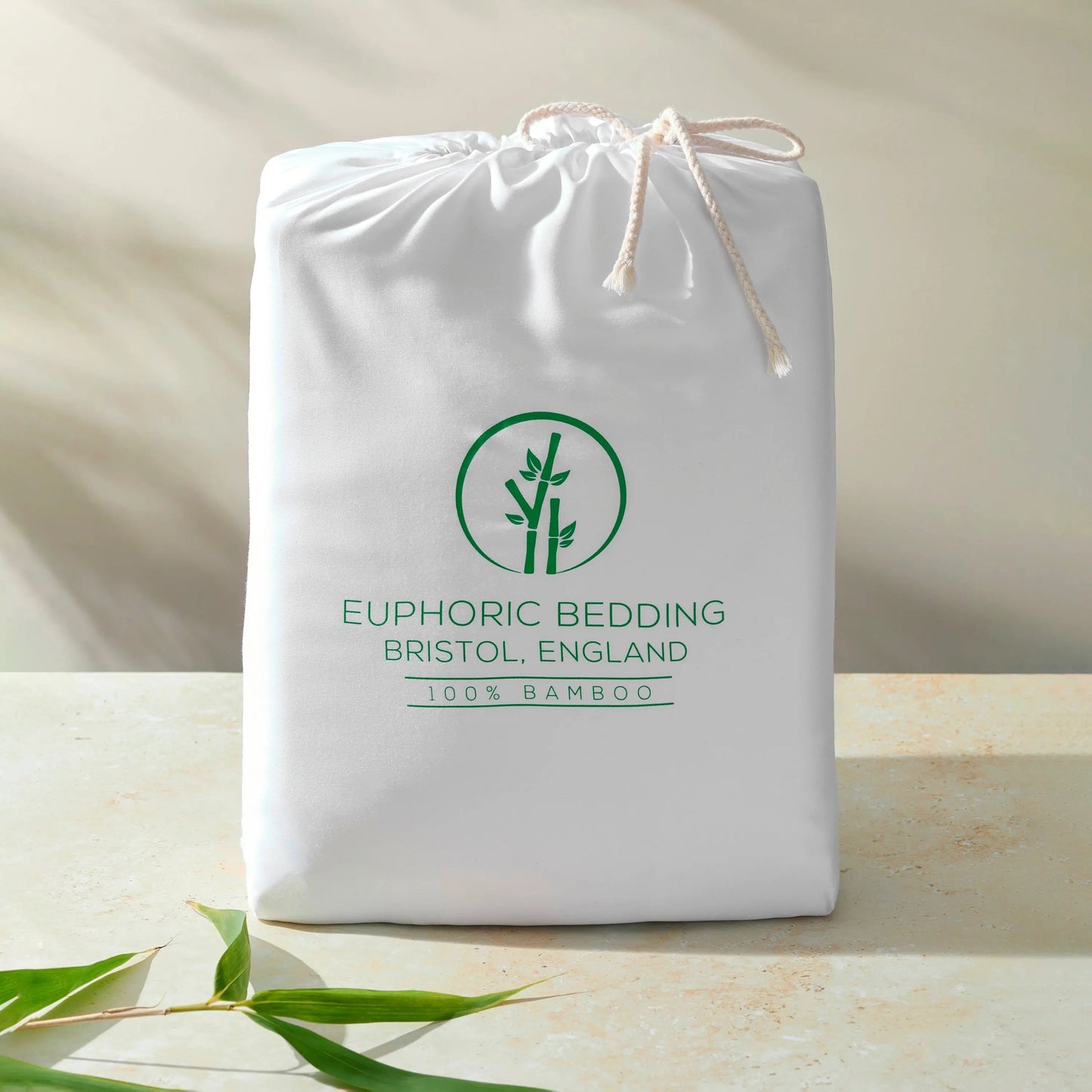 Bamboo Fitted Sheet in White (Extra Deep) Euphoric Bedding