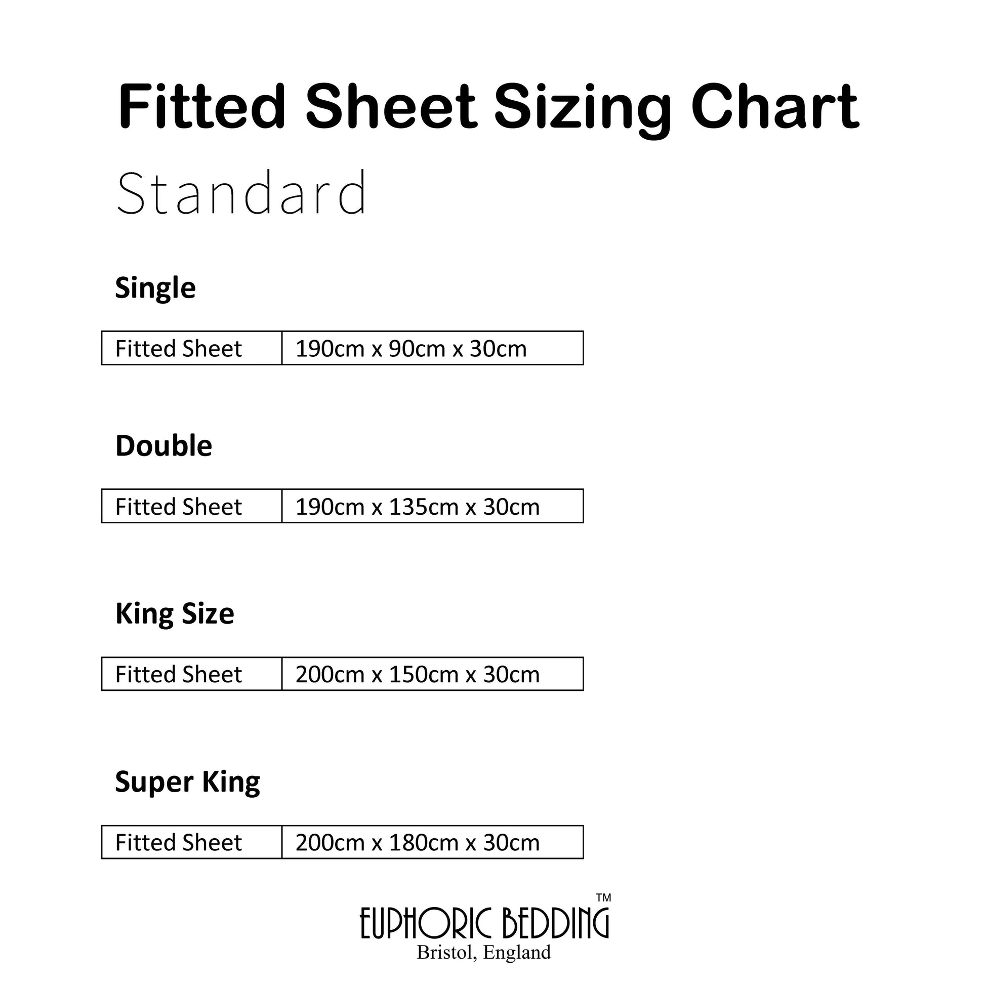 Bamboo Fitted Sheet in White (UK Standard) Euphoric Bedding
