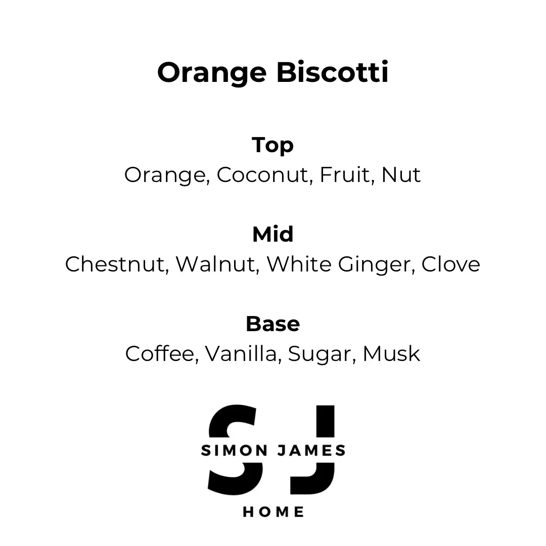 Orange Biscotti Handmade Soy Wax Candle Simon James Home