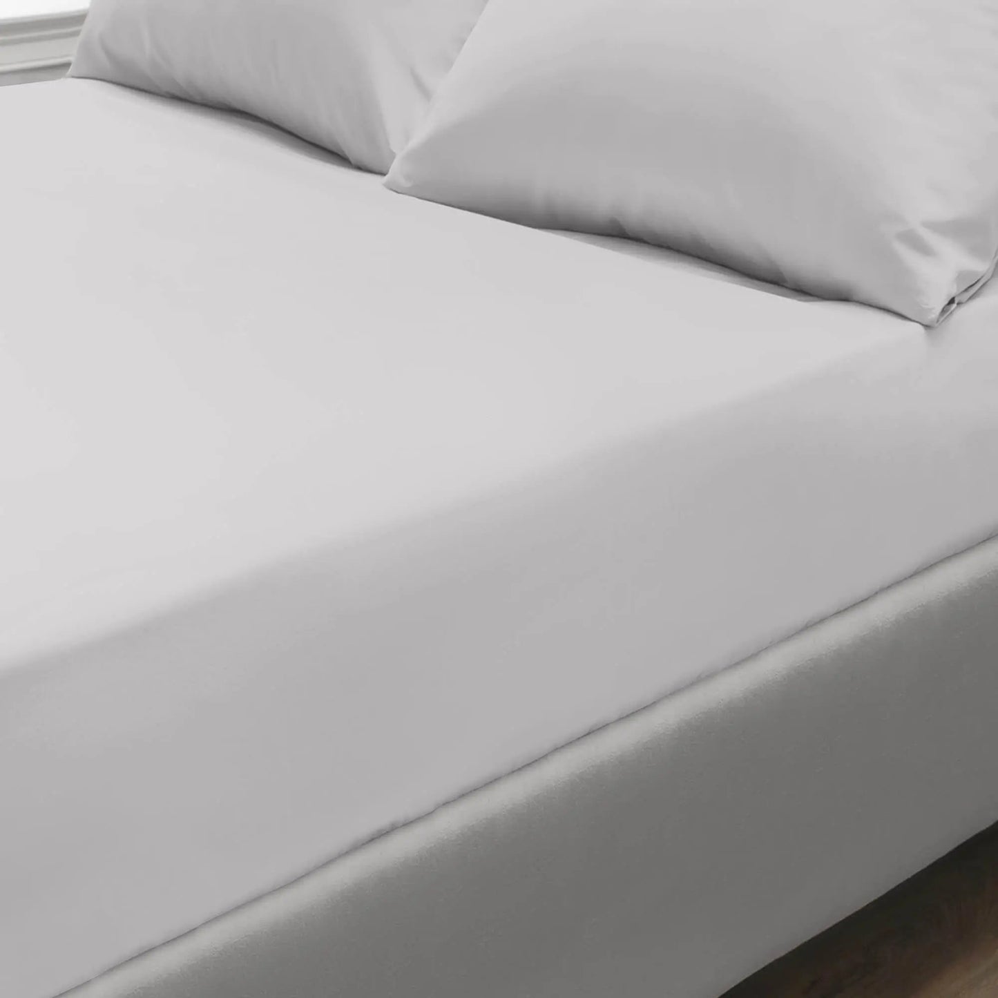 Pure Egyptian Cotton Duvet Cover Bed Set in Light Grey Euphoric Bedding