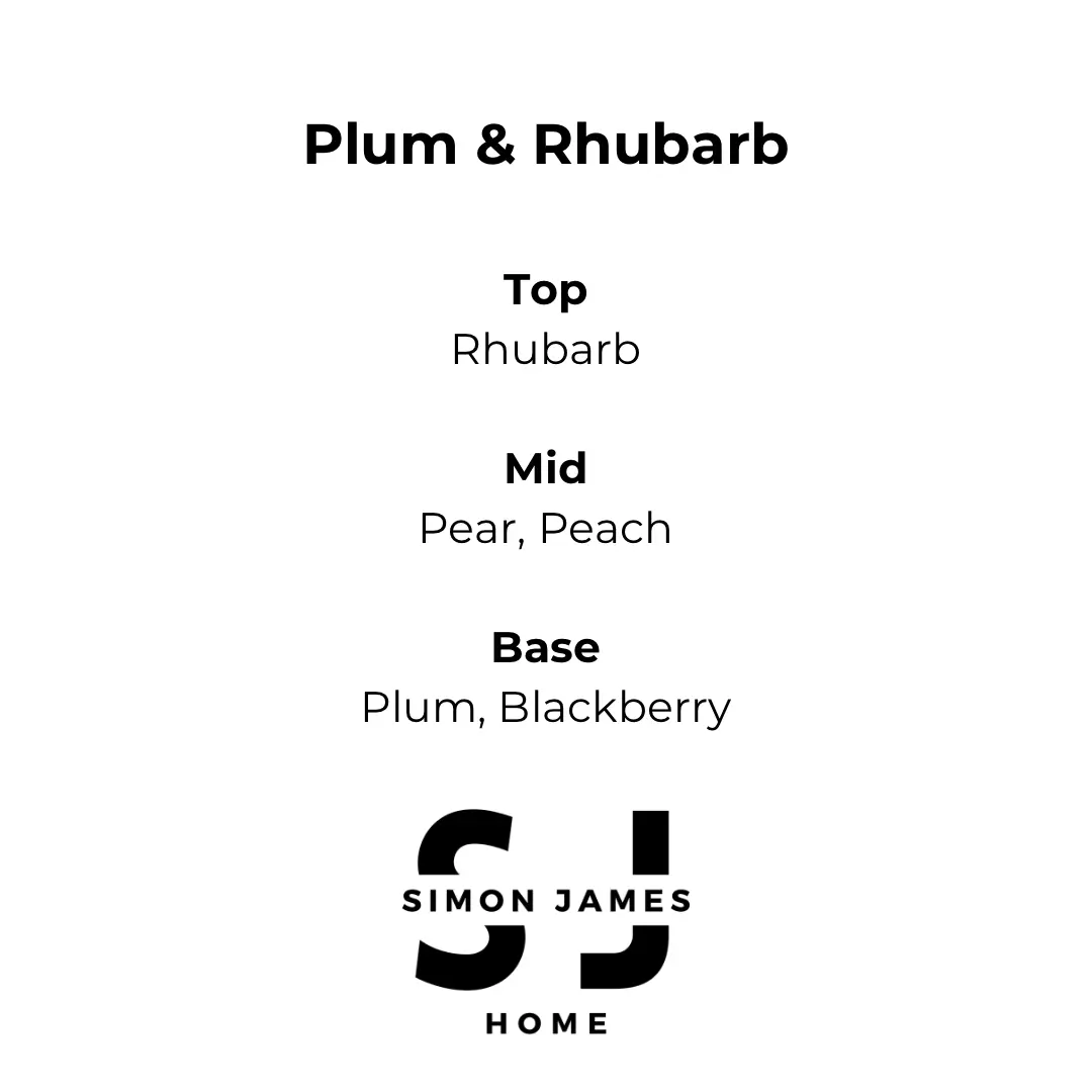 Plum & Rhubarb Handmade Soy Wax Candle Simon James Home