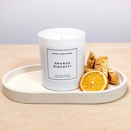 Orange Biscotti Handmade Soy Wax Candle Simon James Home
