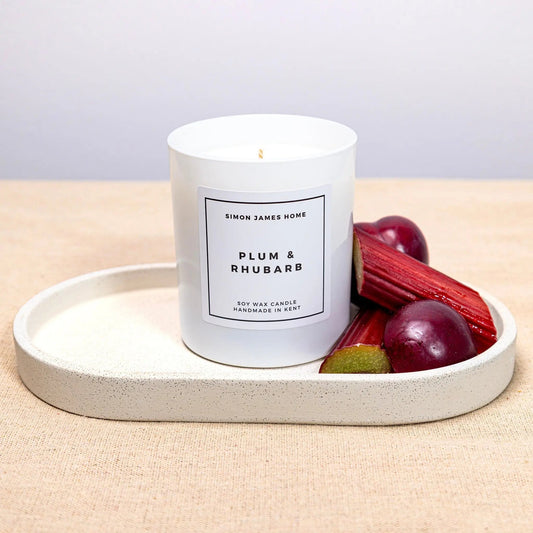 Plum & Rhubarb Handmade Soy Wax Candle Simon James Home