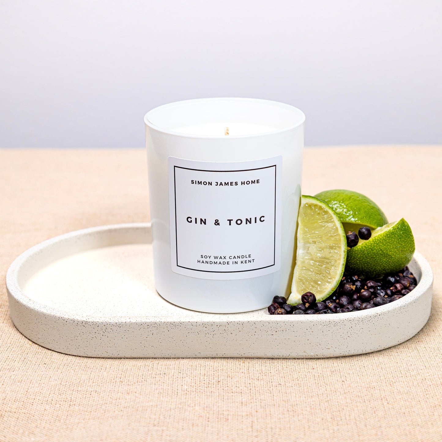Gin & Tonic Handmade Soy Wax Candle - Luxe Home Essentials
