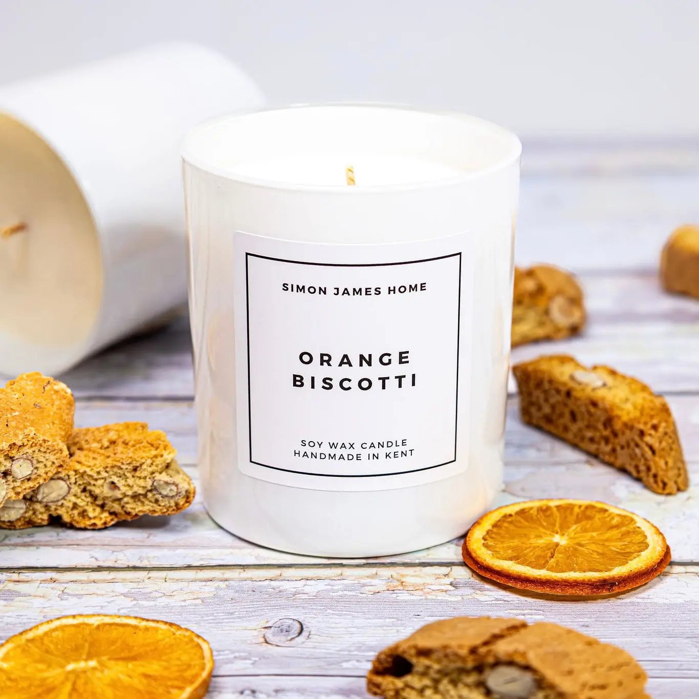 Orange Biscotti Handmade Soy Wax Candle Simon James Home