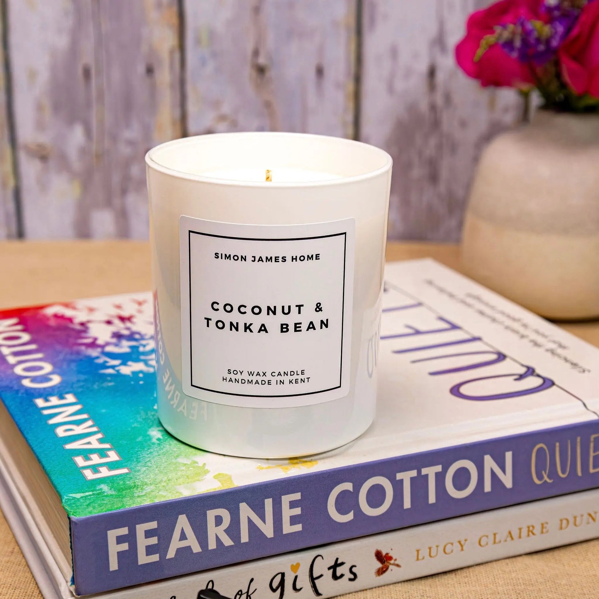 Coconut & Tonka Bean Handmade Soy Wax Candle - Luxurious Coconut Candle Simon James Home