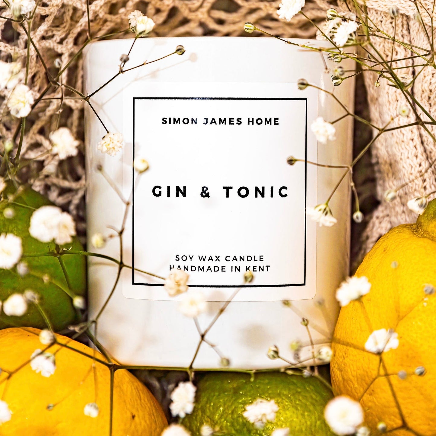Gin & Tonic Handmade Soy Wax Candle - Luxe Home Essentials