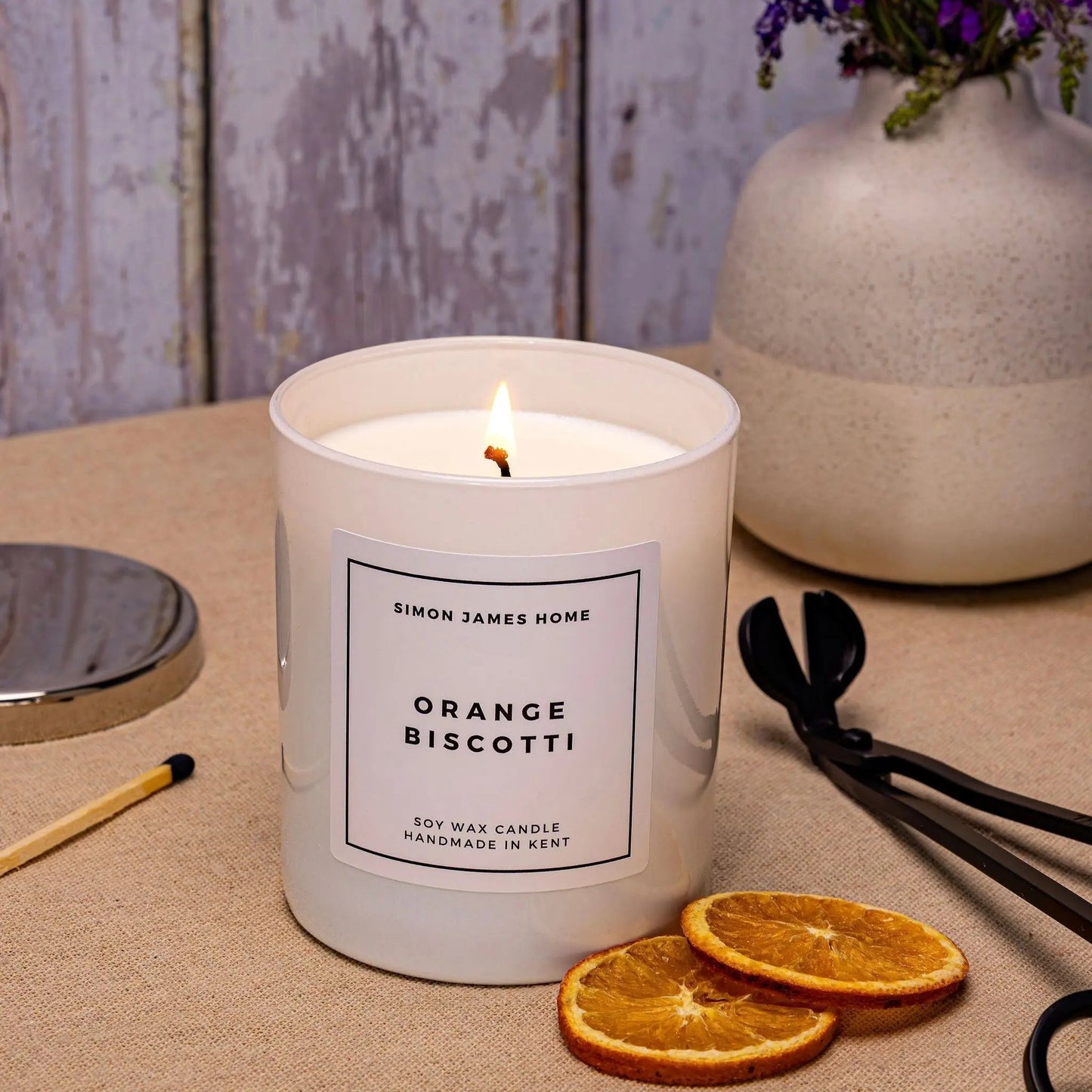 Orange Biscotti Handmade Soy Wax Candle Simon James Home