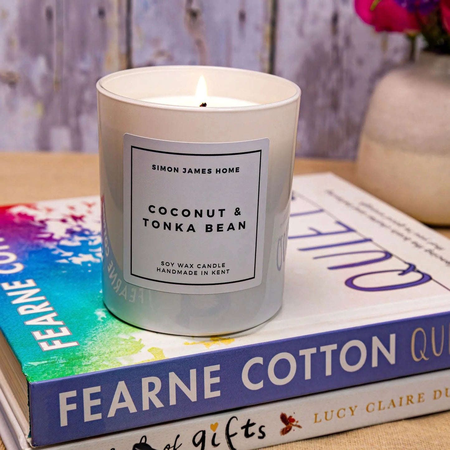 Coconut & Tonka Bean Handmade Soy Wax Candle - Luxurious Coconut Candle Simon James Home