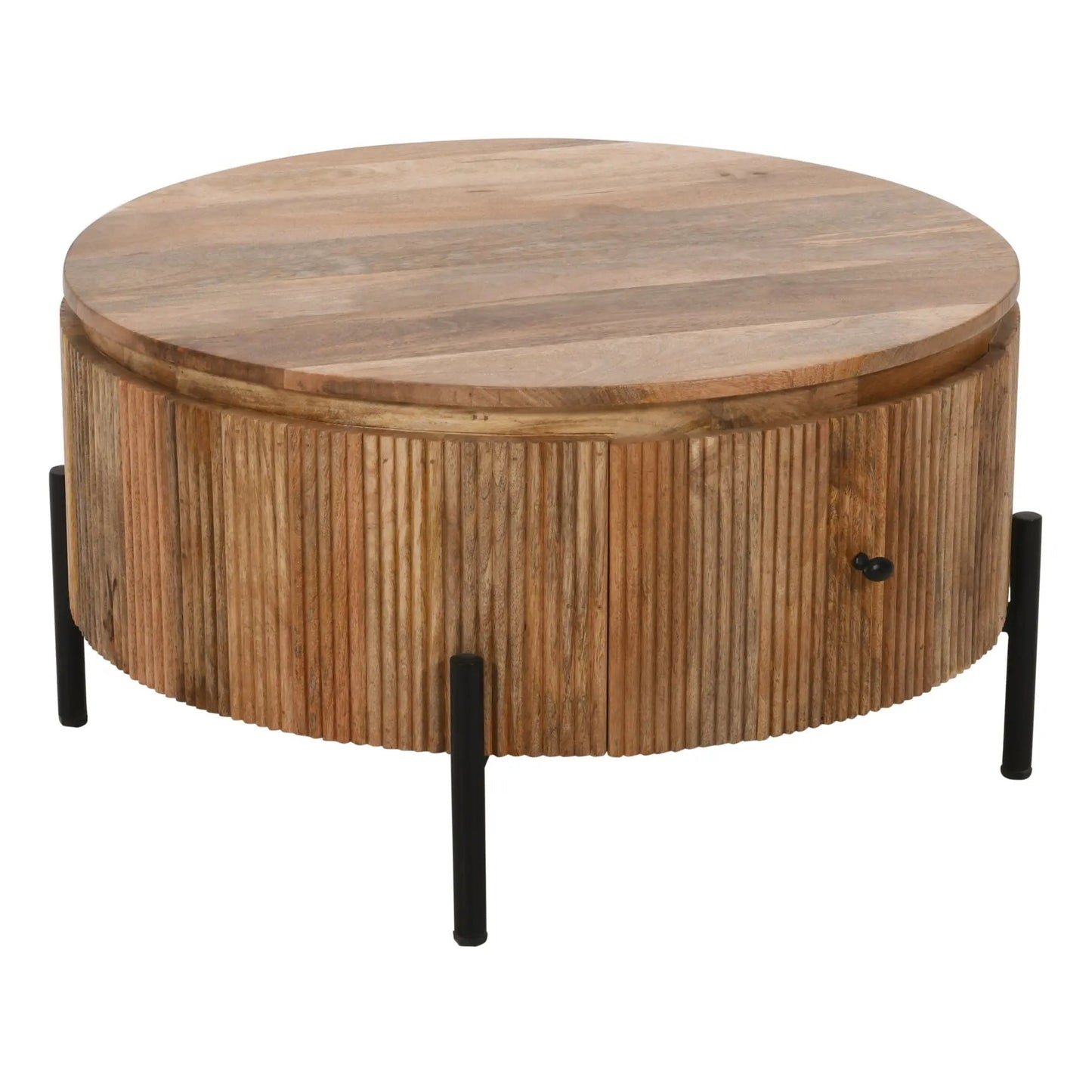 York Natural Solid Wood Coffee Table With Metal Legs Verty Furniture