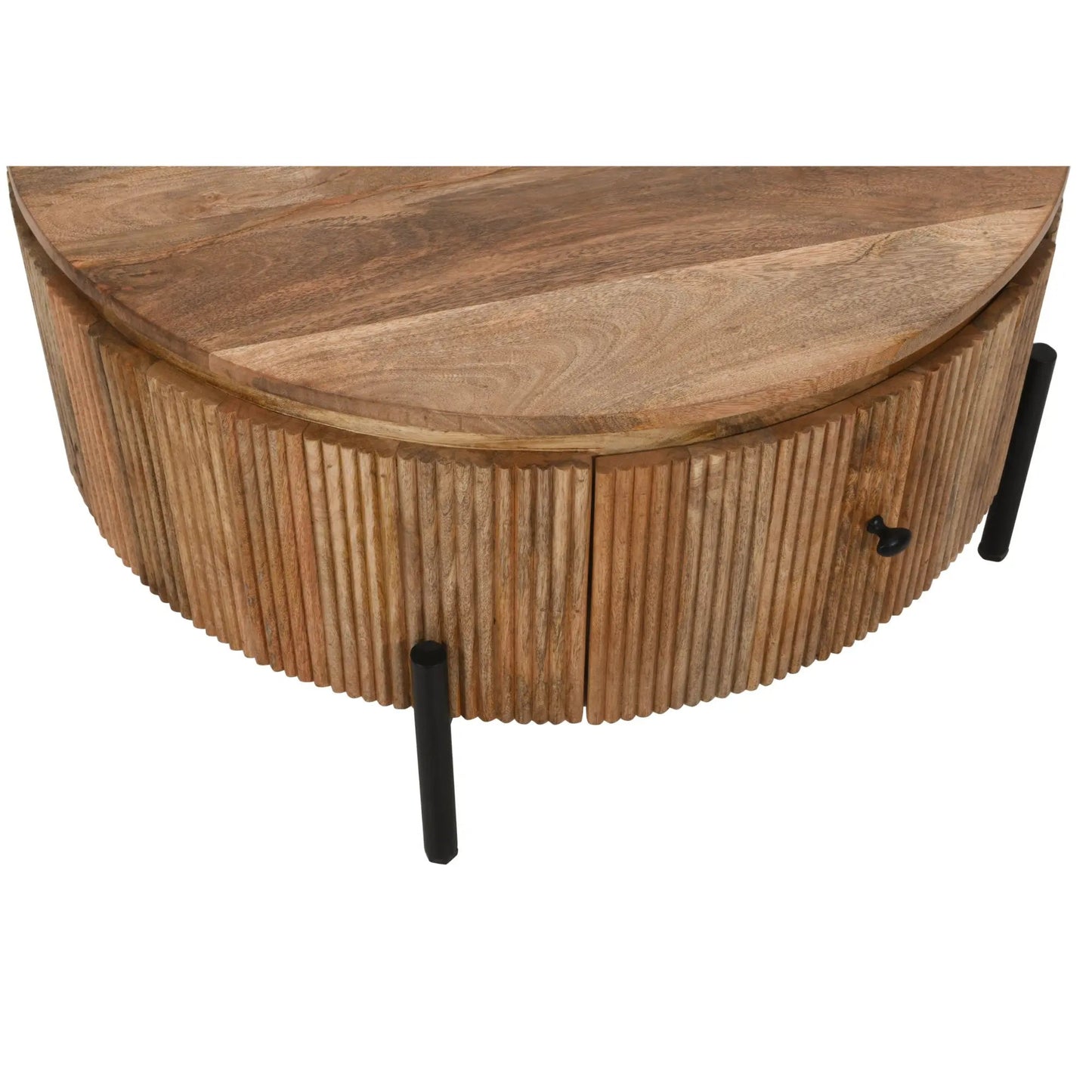 York Natural Solid Wood Coffee Table With Metal Legs Verty Furniture