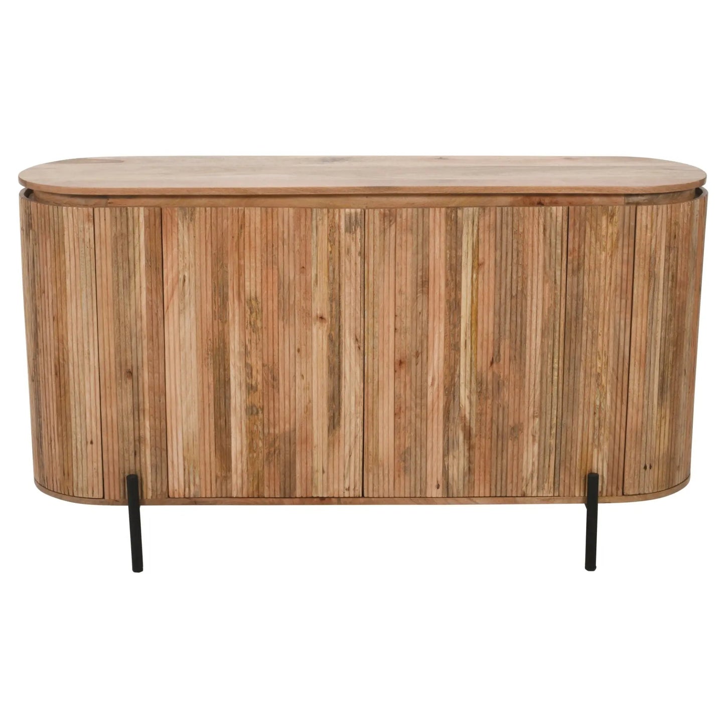 York Solid Wood Sideboard With Metal Legs Verty Furniture
