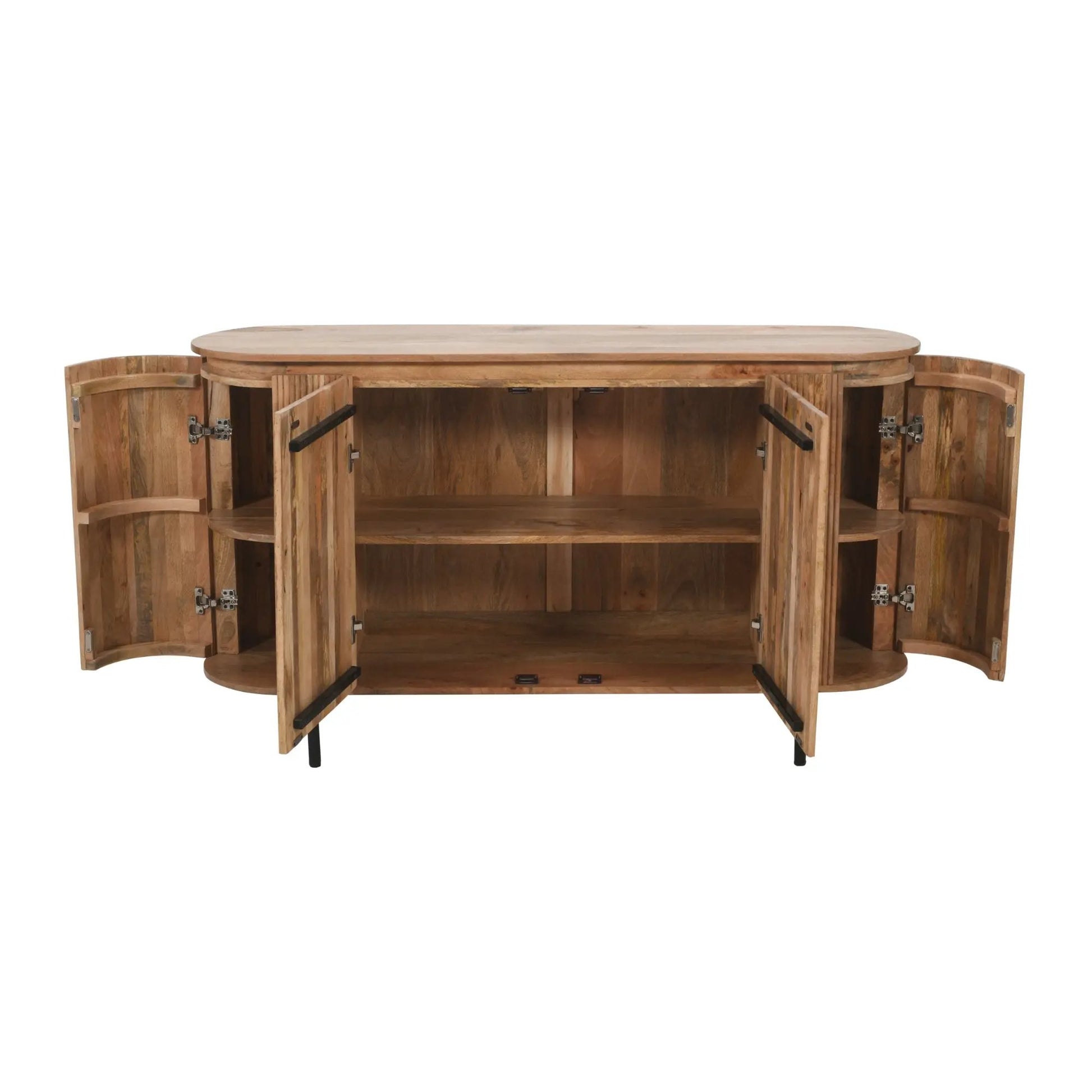 York Solid Wood Sideboard With Metal Legs Verty Furniture