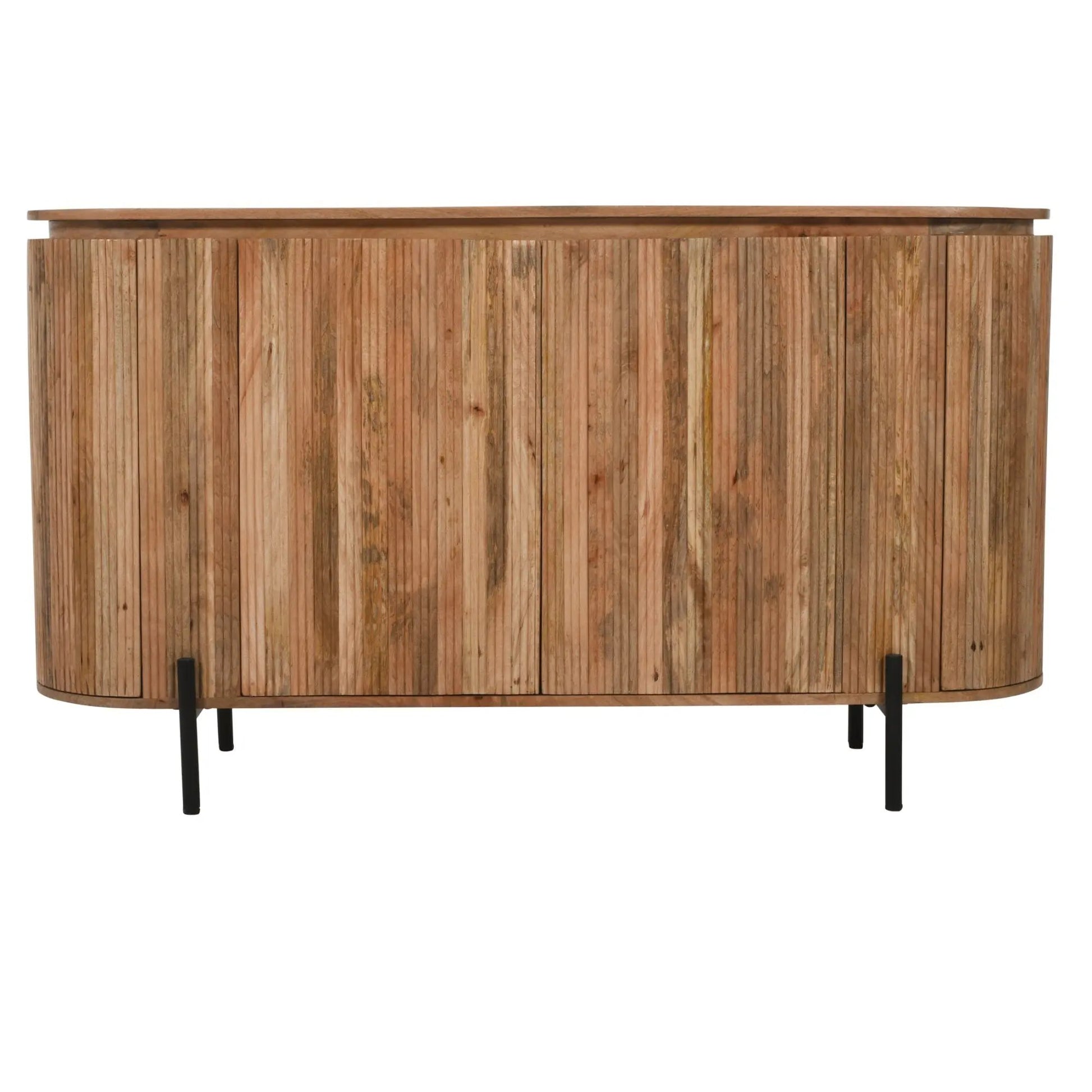 York Solid Wood Sideboard With Metal Legs Verty Furniture