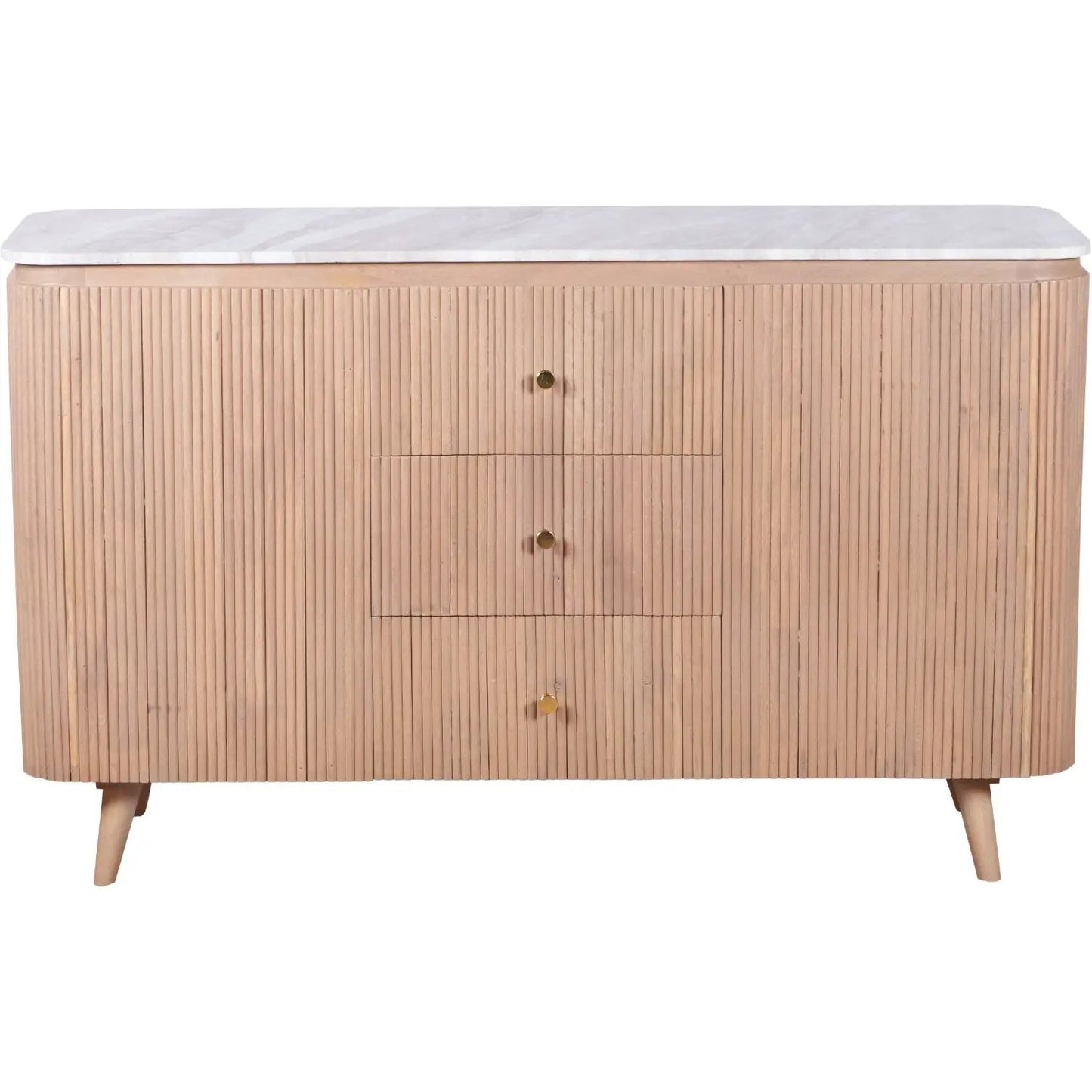Bundi Natural Marble & Wood Extra Large Sideboard Verty Furniture