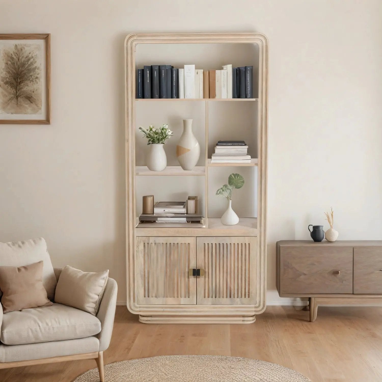 Preston Mango Wood Bookcase Verty Furniture