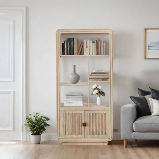 Preston Mango Wood Bookcase Verty Furniture