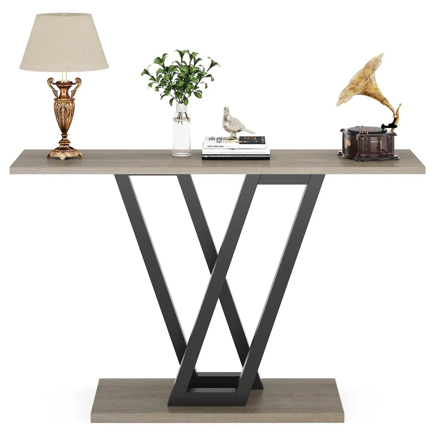 Tribesigns Industrial Console Table - Modern Wood Entryway Furniture for Living Room, 43.3" L Klassyx