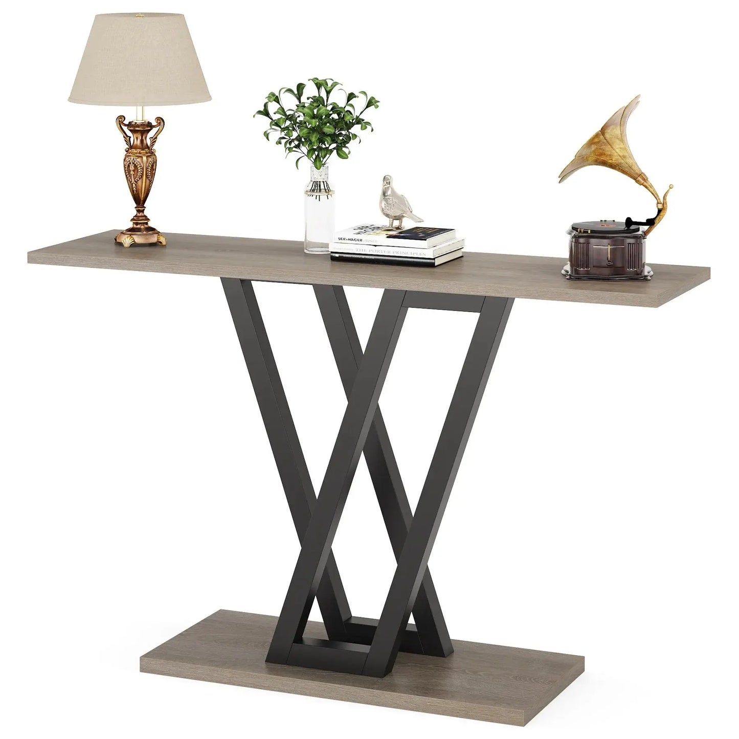 Tribesigns Industrial Console Table - Modern Wood Entryway Furniture for Living Room, 43.3" L Klassyx