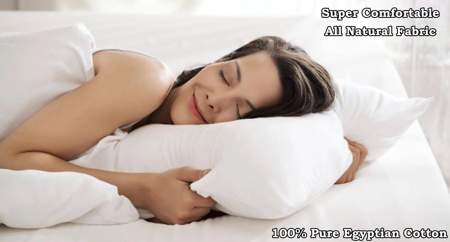 Egyptian Cotton Pillowcases in White (2 pack) Euphoric Bedding