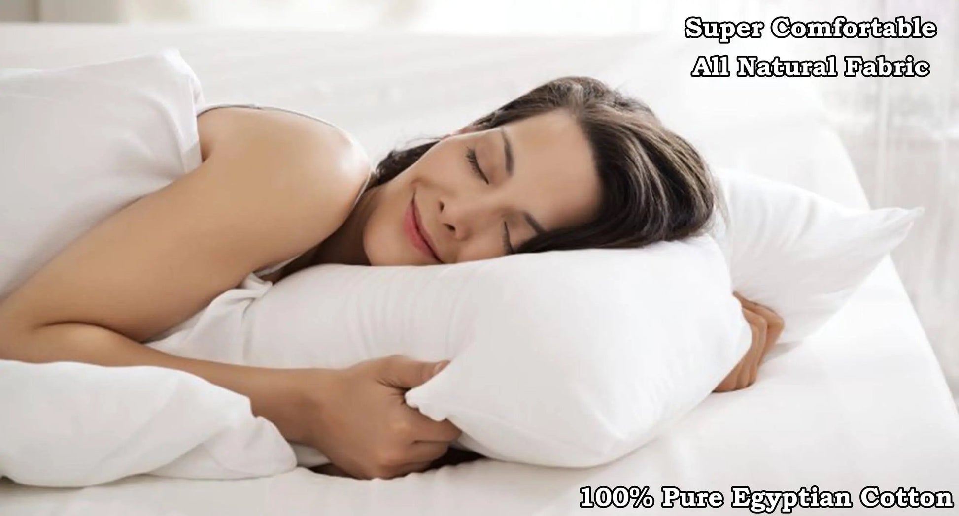 Egyptian Cotton Pillowcases in White (2 pack) Euphoric Bedding