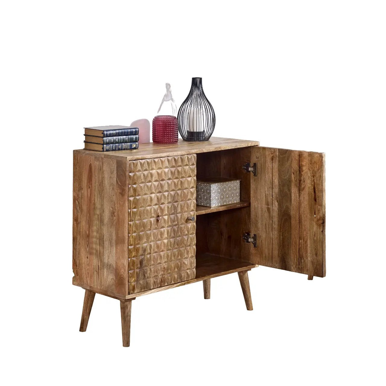 Marlow Light Mango Wood 2 Door Sideboard Verty Furniture