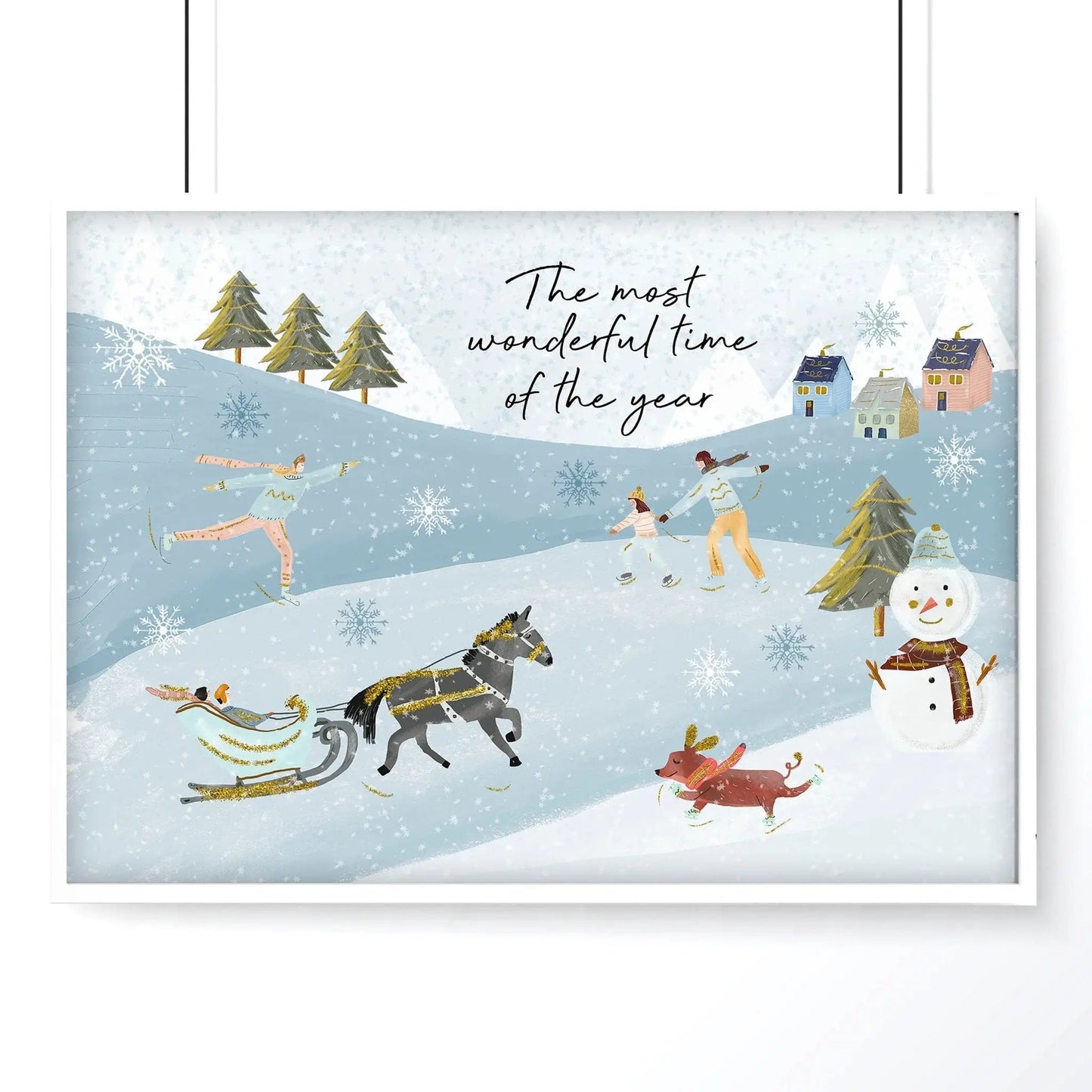 Scandi Christmas decor wall art print About Wall Art
