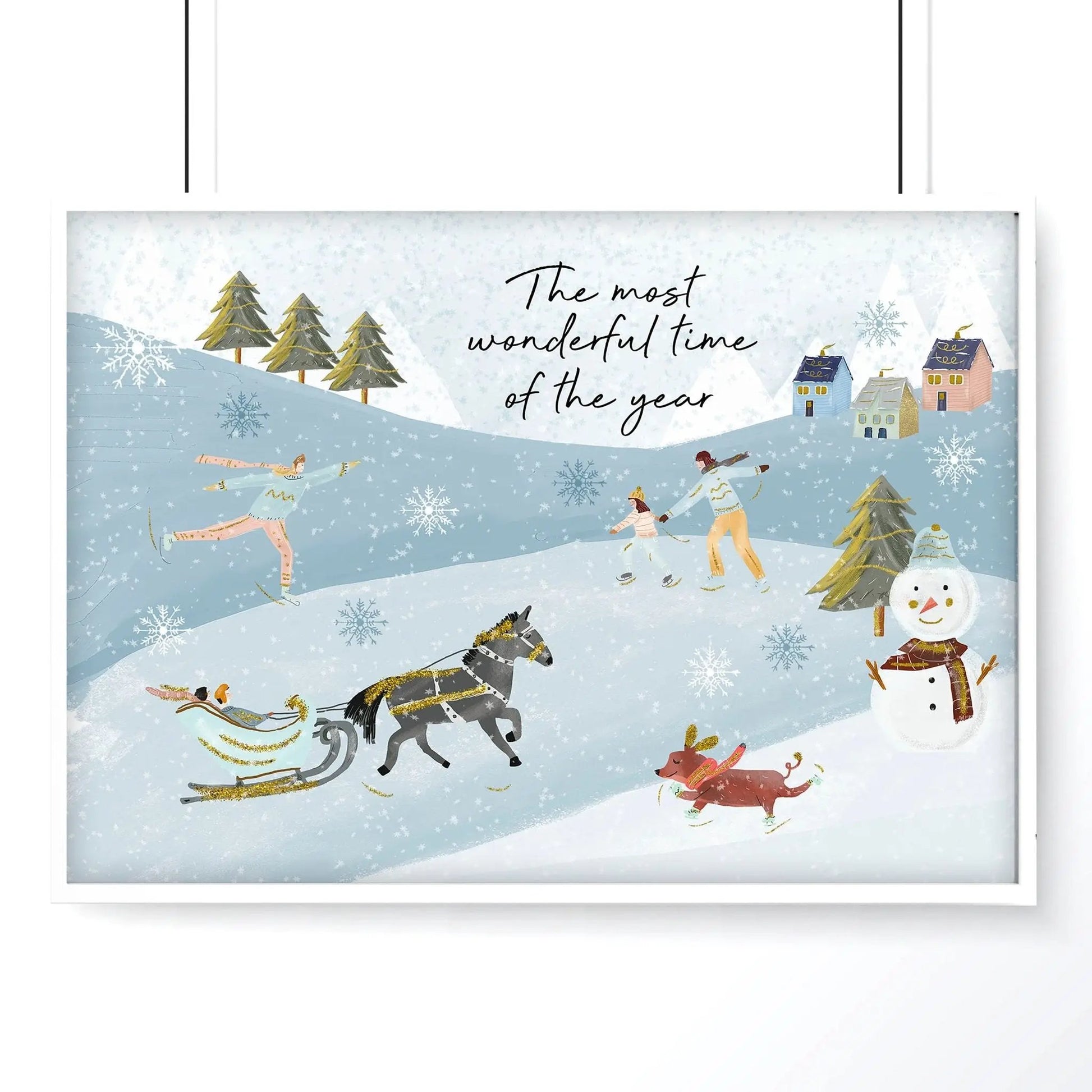 Scandi Christmas decor wall art print About Wall Art