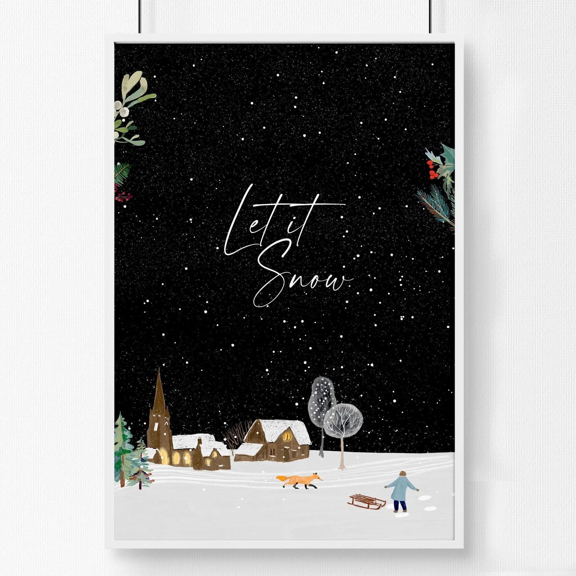 Christmas decor village | wall art print About Wall Art