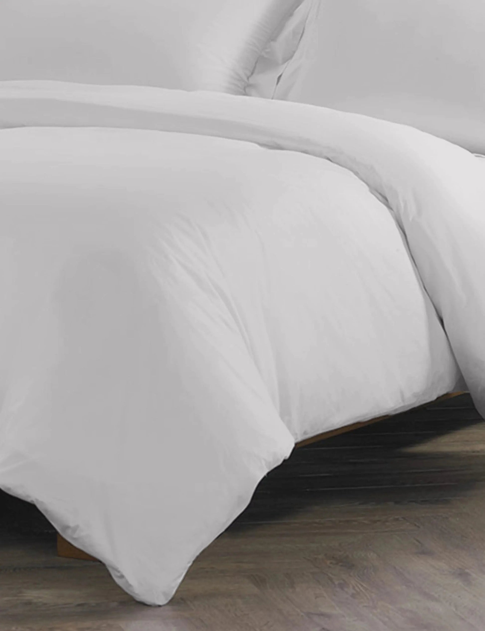 Pure Egyptian Cotton Duvet Cover Bed Set in Light Grey Euphoric Bedding