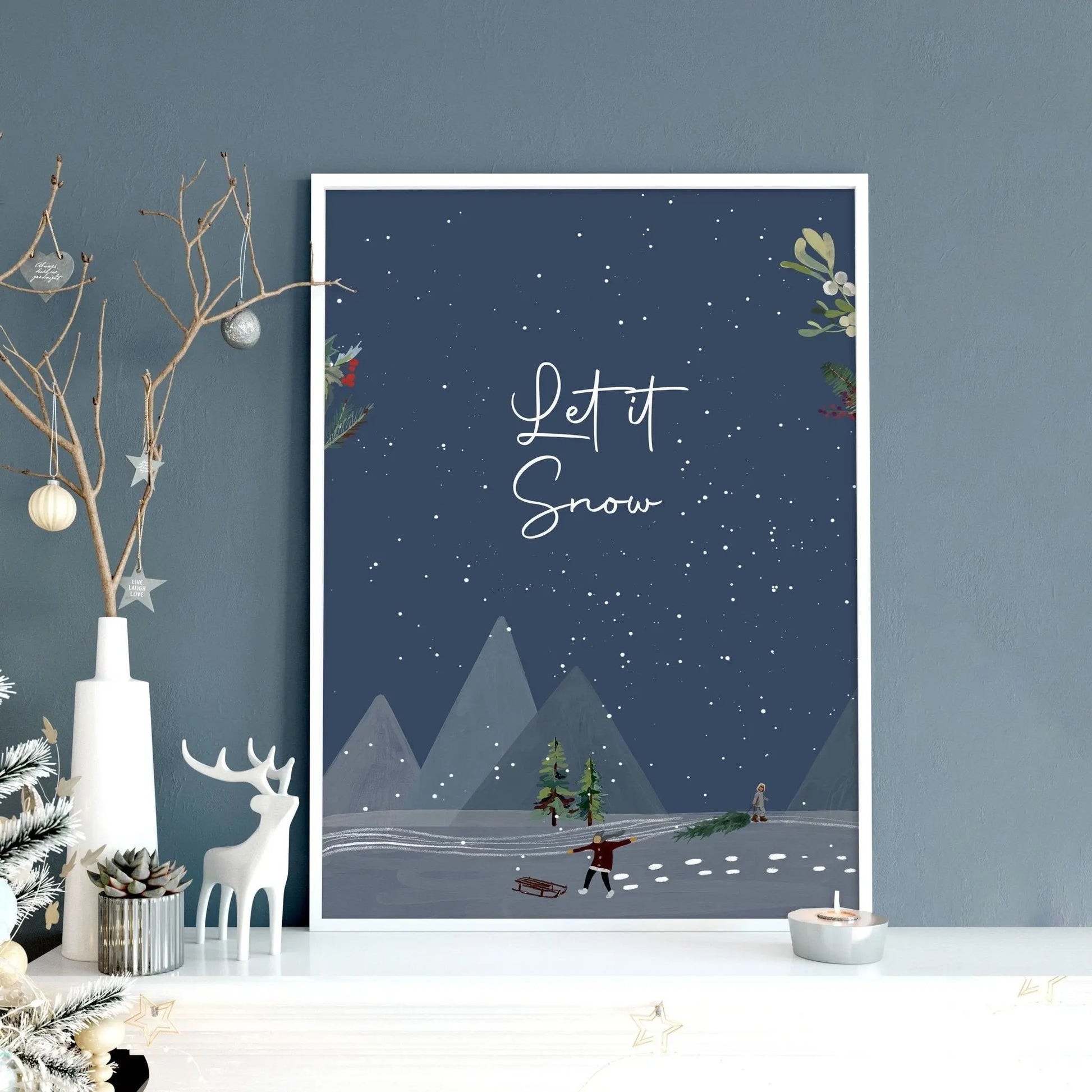 Scandinavian christmas decor wall art print About Wall Art