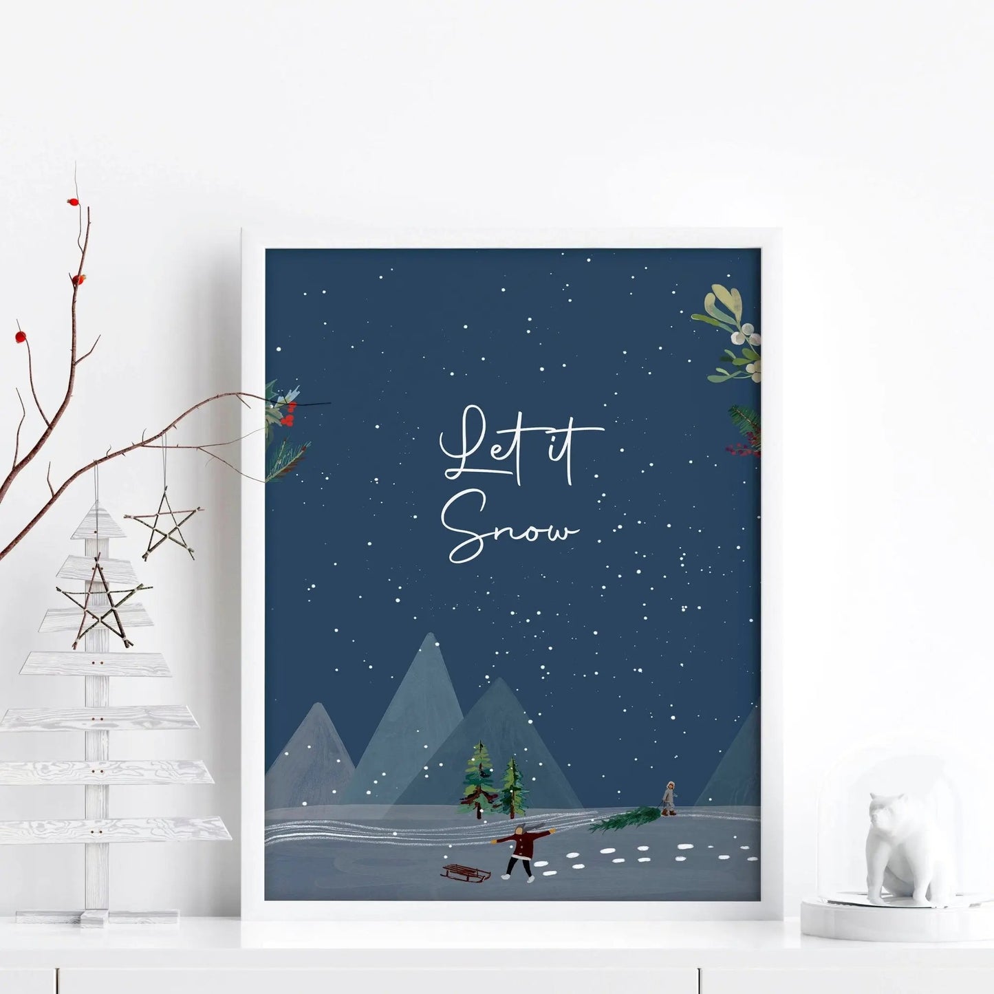 Scandinavian christmas decor wall art print About Wall Art