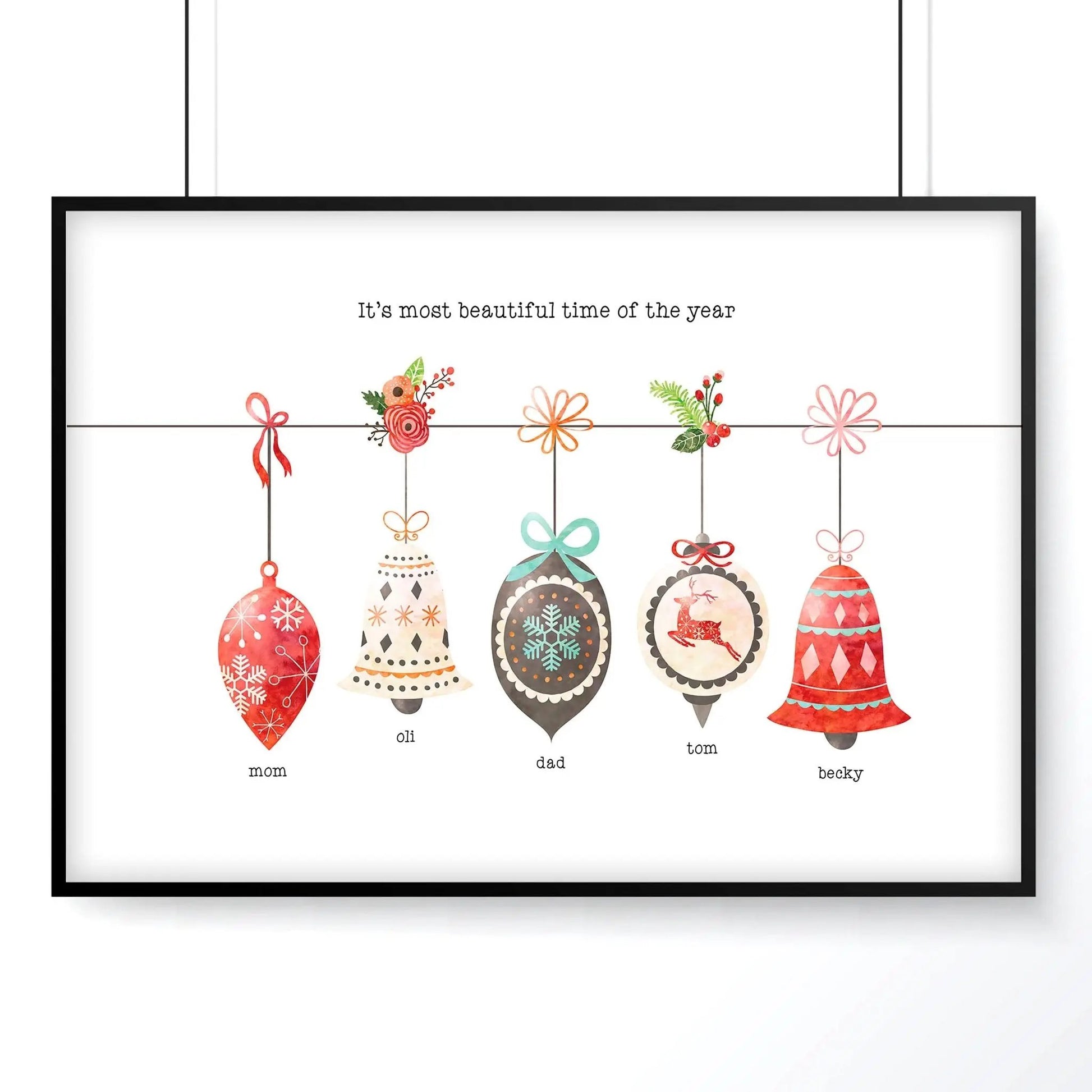 Custom family gifts for Christmas | wall art print About Wall Art