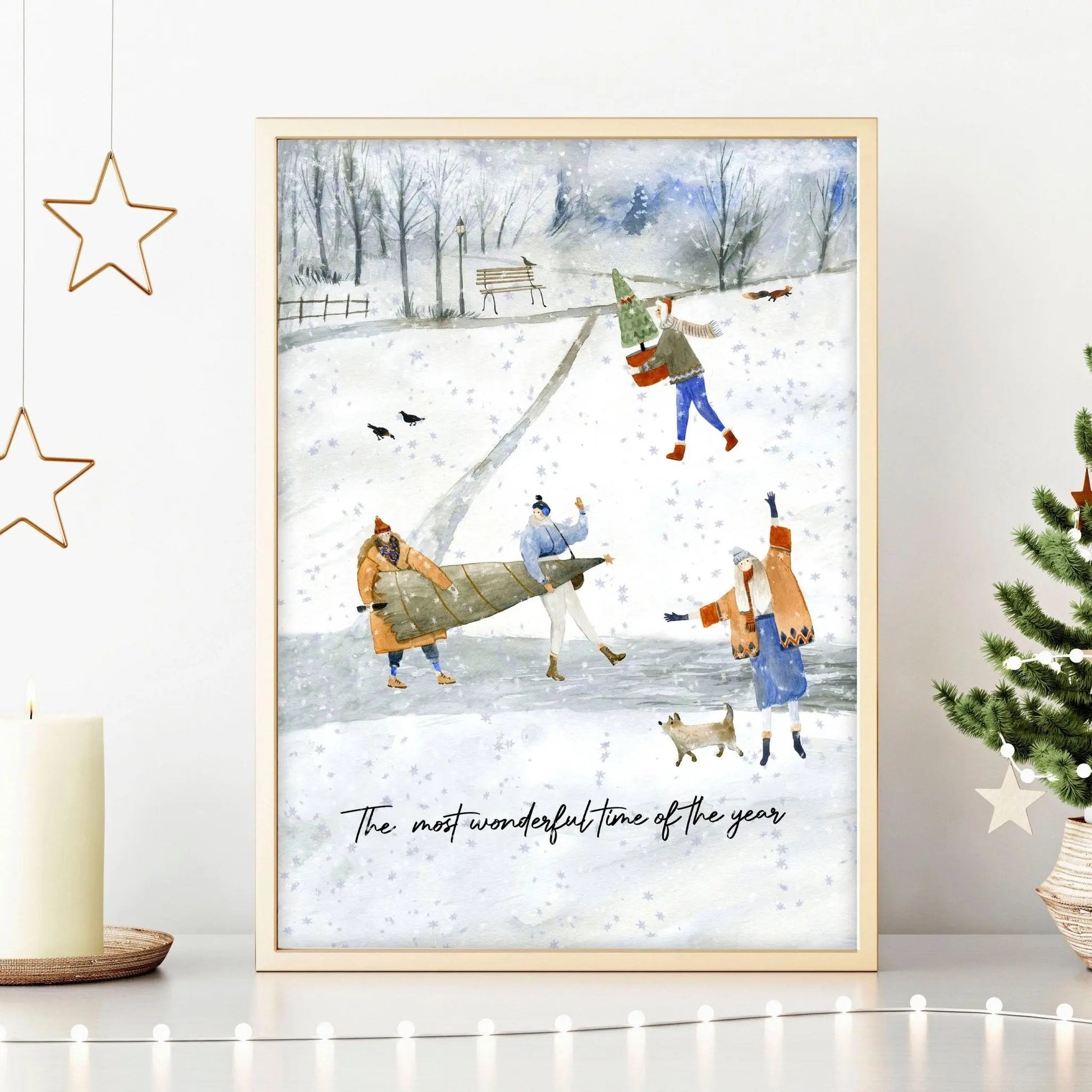 Christmas wall hanging decoration art print About Wall Art