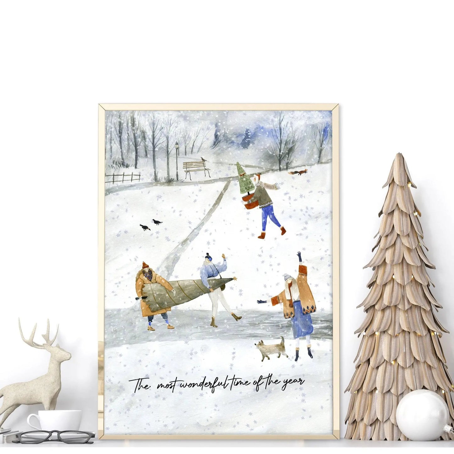 Christmas wall hanging decoration art print About Wall Art