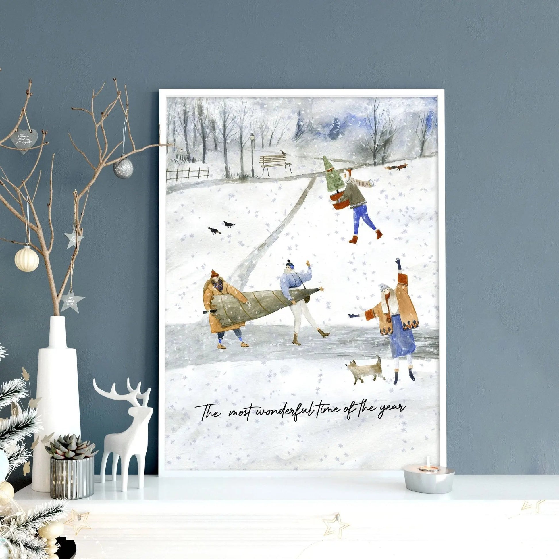Christmas wall hanging decoration art print About Wall Art