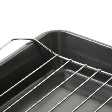 Set Of Three Roasting Trays With Wire Racks