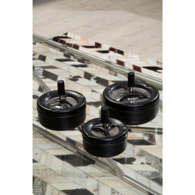 Medium Black Spinning Ashtray