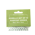 Set Of Ten Sorello Matt White Hooks
