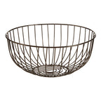 Round Black Nickel Finish Fruit Basket