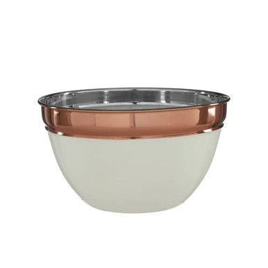 Prescott Medium Cream And Copper Mixing Bowl