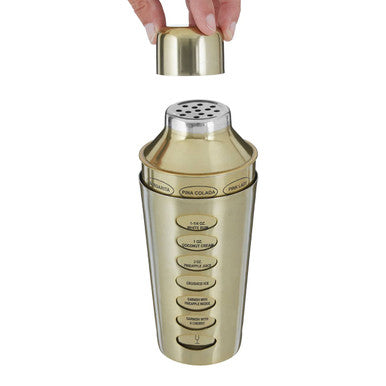Recipe Brushed Brass Cocktail Shaker